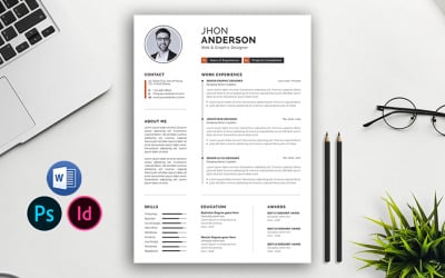 Önéletrajz és motivációs levél Indesign sablon