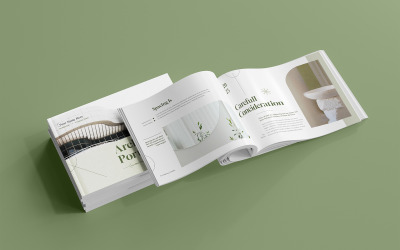 Portfólio de arquiteto elegante branco