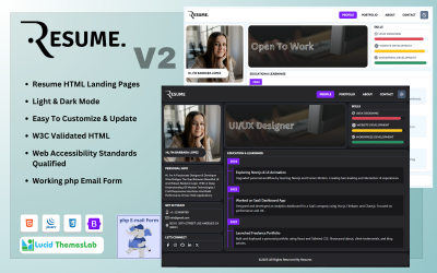 Resume | One Page Portfolio Website