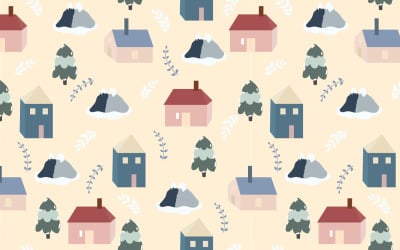 Winter Season Seamless Pattern