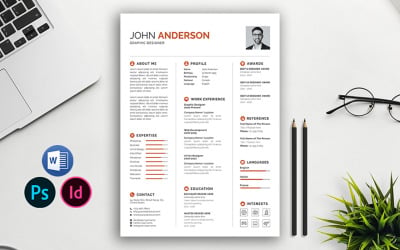Bästa Indesign CV och följebrev mall