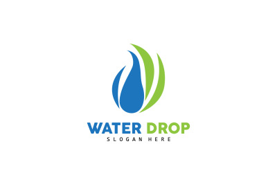 Logo goccia d&amp;#39;acqua vettore semplice V4