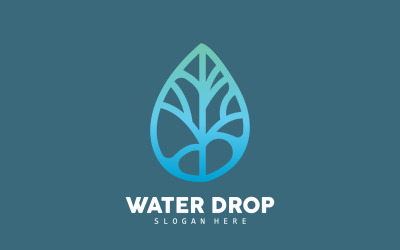 Logotipo de gota de água vetor simples V10