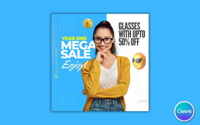 Optometrist Social Media Template 15 - Fully Editable in Canva