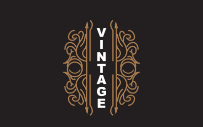 Retro Vintage Design Minimalist Ornament Logo V21