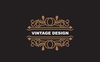 Retro Vintage Design Minimalista Ornament Logó V4