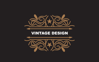Retro Vintage Design Minimalistický Ornament Logo V7