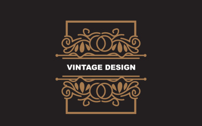 Retro Vintage Design Minimalistisches Ornament Logo V15