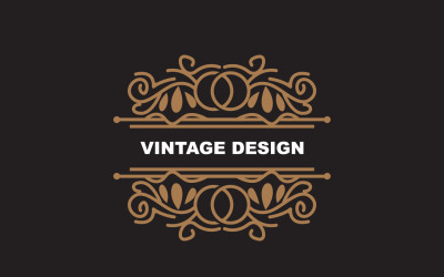 Retro Vintage Design minimalistisches Ornament Logo V6