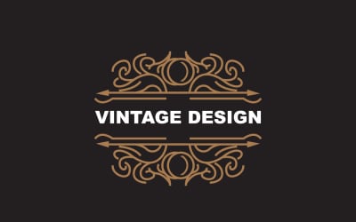 Retro Vintage Design Minimalistyczny ornament Logo V5