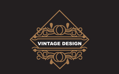 Retro Vintage Tasarım Minimalist Süsleme Logosu V12