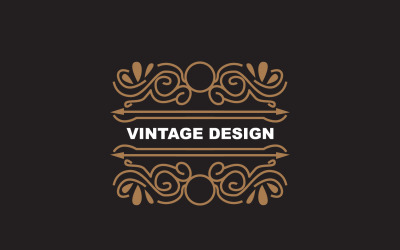 Retro Vintage Tasarım Minimalist Süsleme Logosu V3