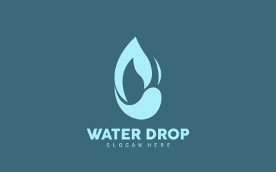 Water Drop Logo Simple Vector V11