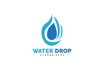 Logotipo de gota de agua Vector simple V5