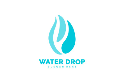 Water Drop Logo Simple Vector V6