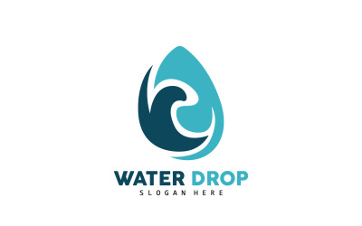 Water Drop Logo Simple Vector V9