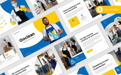 Goclean - Modello di diapositiva Google per servizi di pulizia