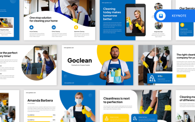 Goclean – Takarítási szolgáltatás Keynote sablon