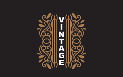 Retro Vintage Design Minimalistisches Ornament Logo V22