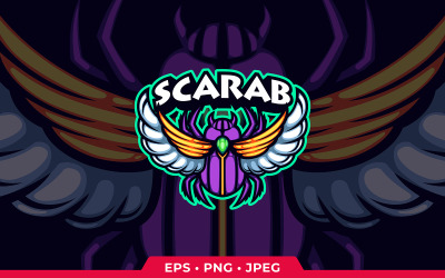 Scarab Beetle Vector Mascot