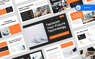 Techcom - Modello di presentazione su IT e tecnologia