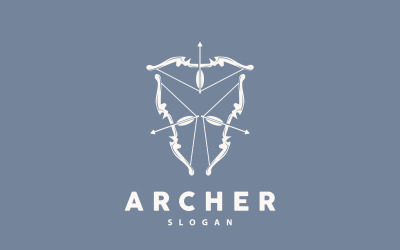Archer Logo Arrow Vector Jednoduchý designV10