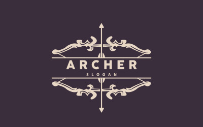 Archer Logo Arrow Vector Jednoduchý designV9