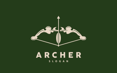 Archer Logo Arrow Vector Jednoduchý DesignV5