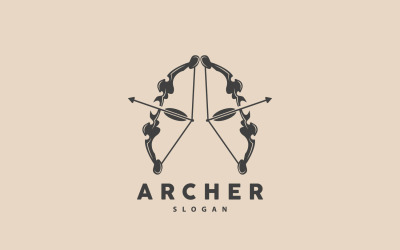 Arquero Logo Flecha Vector Diseño SimpleV12