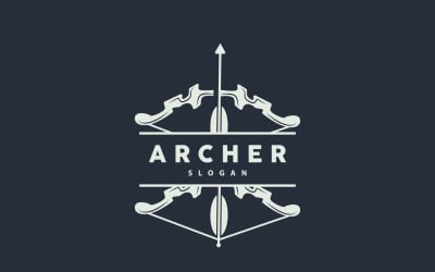 Arquero Logo Flecha Vector Diseño SimpleV14