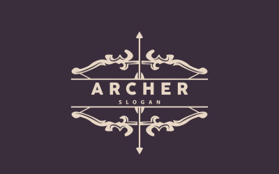Arquero Logo Flecha Vector Diseño SimpleV9