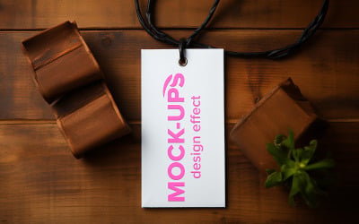 Clothes brand tag mockup psd v4