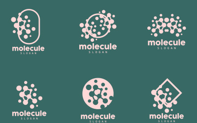 Design do logotipo da molécula do logotipo do neurônio SET4