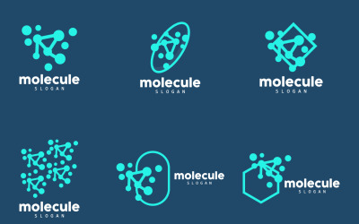 Diseño de logotipo de molécula de logotipo de neurona SET2