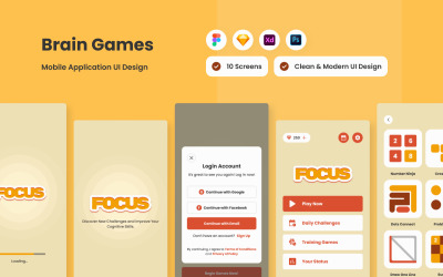 Focus - aplicativo móvel de jogos cerebrais