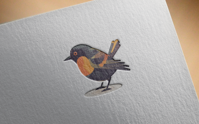 Logotipo de pájaro elegante Vector-0330-23