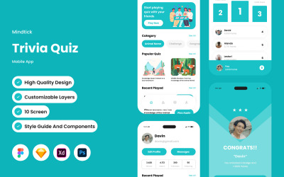 Mindtick - mobilní aplikace Trivia Quiz