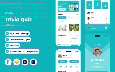 Mindtick - Мобільний додаток Trivia Quiz