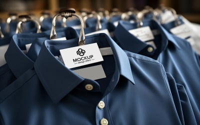 Shirt brand tag mockup psd