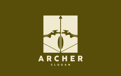 Arquero Logo Flecha Vector Diseño SimpleV15