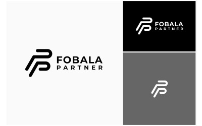 Brev FP linje modern logotyp