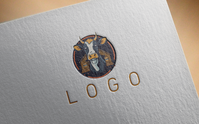 Elegáns tehén logó 3-0150-23