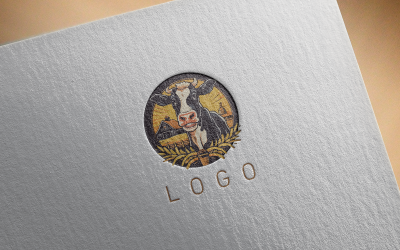 Elegant Cow Logo 7-0154-23