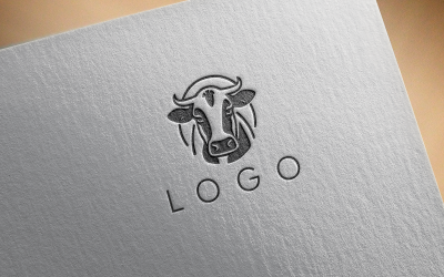 Elegantní kráva Logo Vector-0301-23