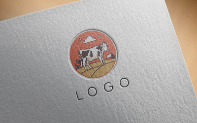 Elegantní logo krávy 6-0306-23