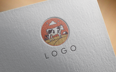 Элегантный логотип коровы 6-0306-23