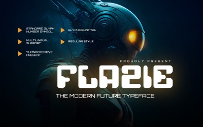 Flazie - Modern toekomstig lettertype