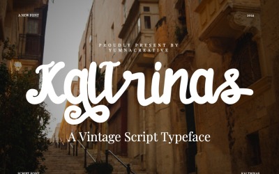 Kaltrinas - Vintage-Schriftart