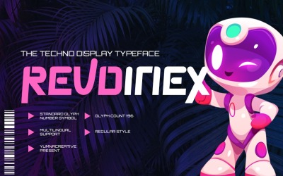 Revoinex: carattere di visualizzazione futuristico