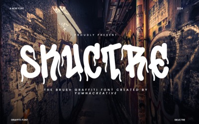 Skuctre - Шрифт для граффити кистью